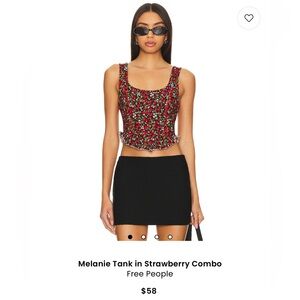 Women’s Free People Melanie Strawberry cropped top size small